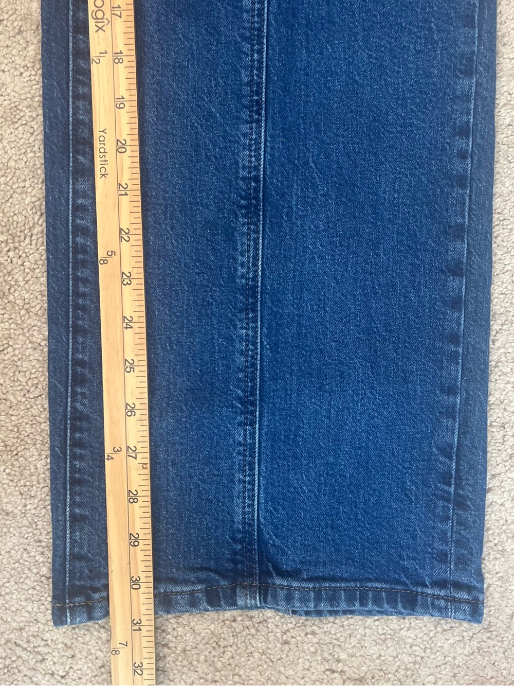 Universal Thread High Rise Wide Leg Jean Size 6 Dark Wash 70’s Retro Long Lean - Picture 10 of 11